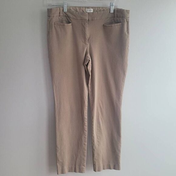 J Crew khaki straight leg chino pants mid rise basics preppy everyday minimalist - Picture 1 of 12